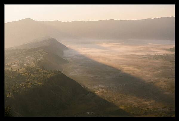 Mountain Shadow Stretching Across Valley