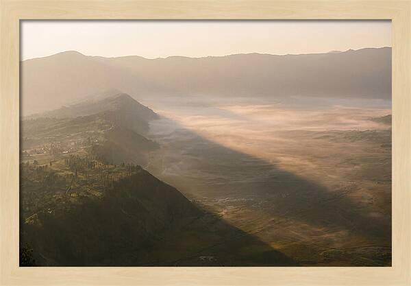 Mountain Shadow Stretching Across Valley