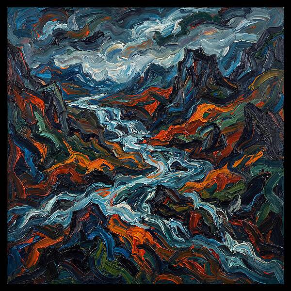 Mountain Torrent In Expressionism