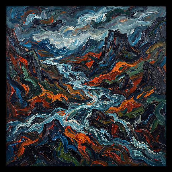 Mountain Torrent In Expressionism