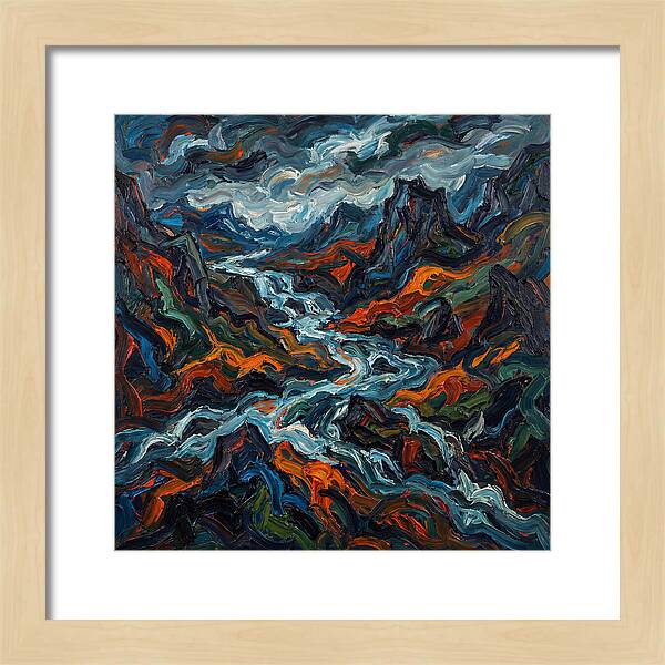 Mountain Torrent In Expressionism