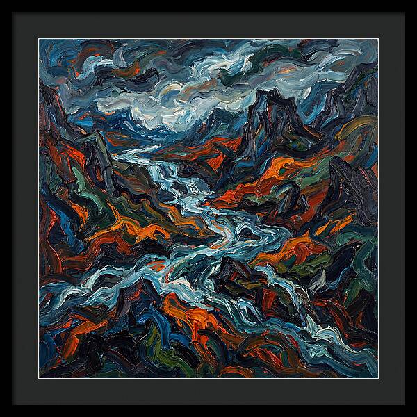 Mountain Torrent In Expressionism
