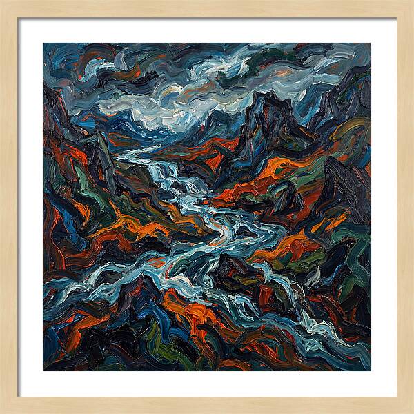 Mountain Torrent In Expressionism