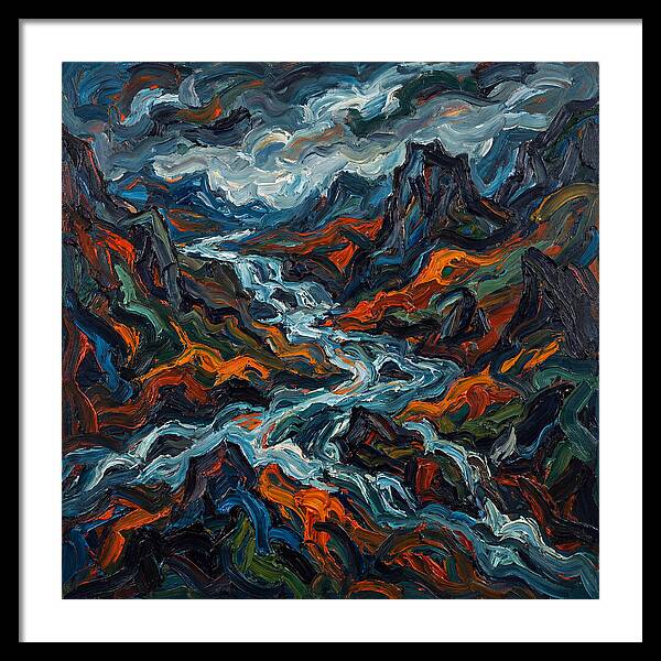 Mountain Torrent In Expressionism