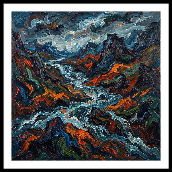 Mountain Torrent In Expressionism