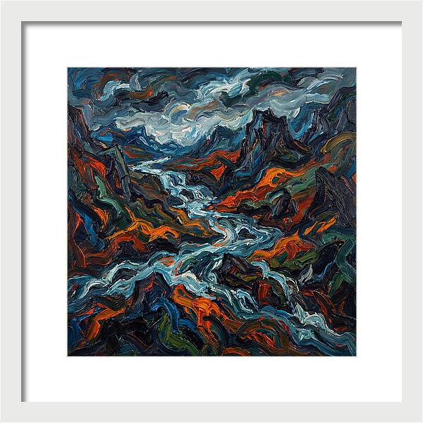 Mountain Torrent In Expressionism
