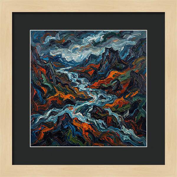 Mountain Torrent In Expressionism