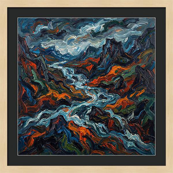Mountain Torrent In Expressionism