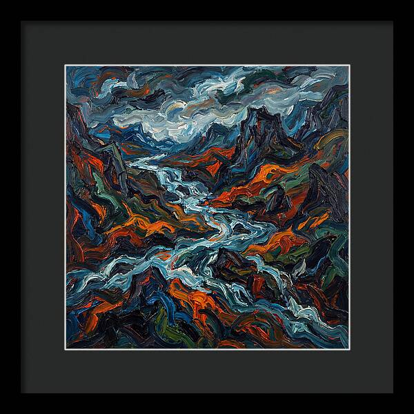 Mountain Torrent In Expressionism