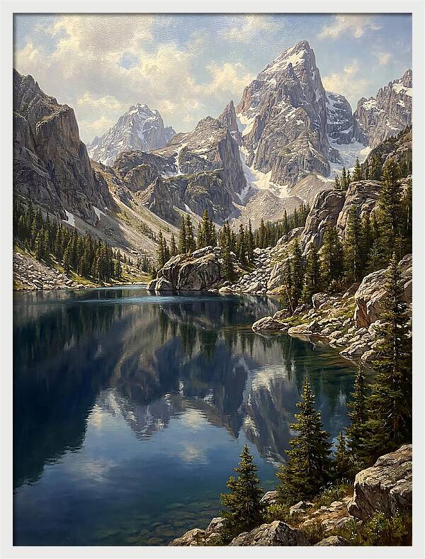 Mountain Tranquility In Reflection
