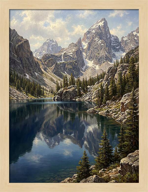 Mountain Tranquility In Reflection