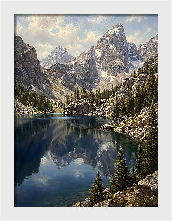 Mountain Tranquility In Reflection
