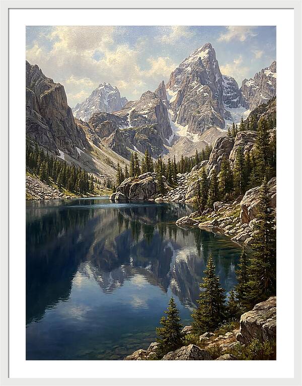Mountain Tranquility In Reflection