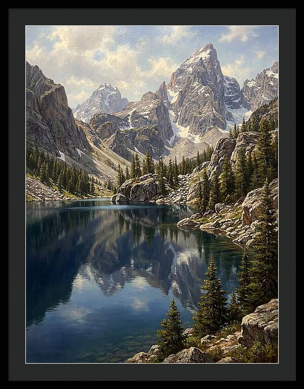Mountain Tranquility In Reflection