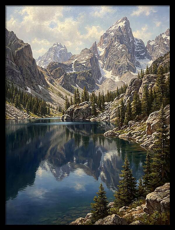 Mountain Tranquility In Reflection