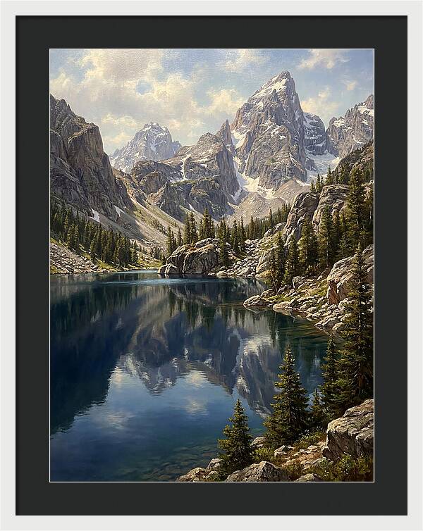Mountain Tranquility In Reflection