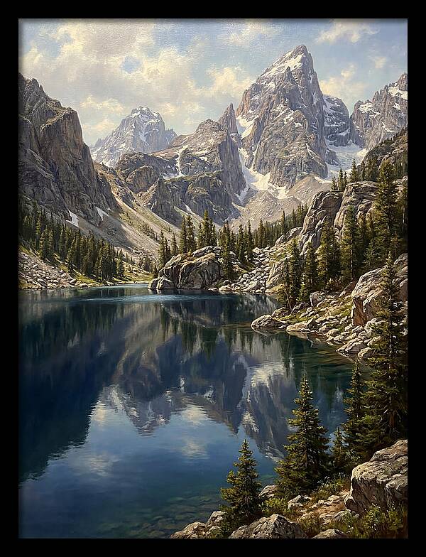 Mountain Tranquility In Reflection