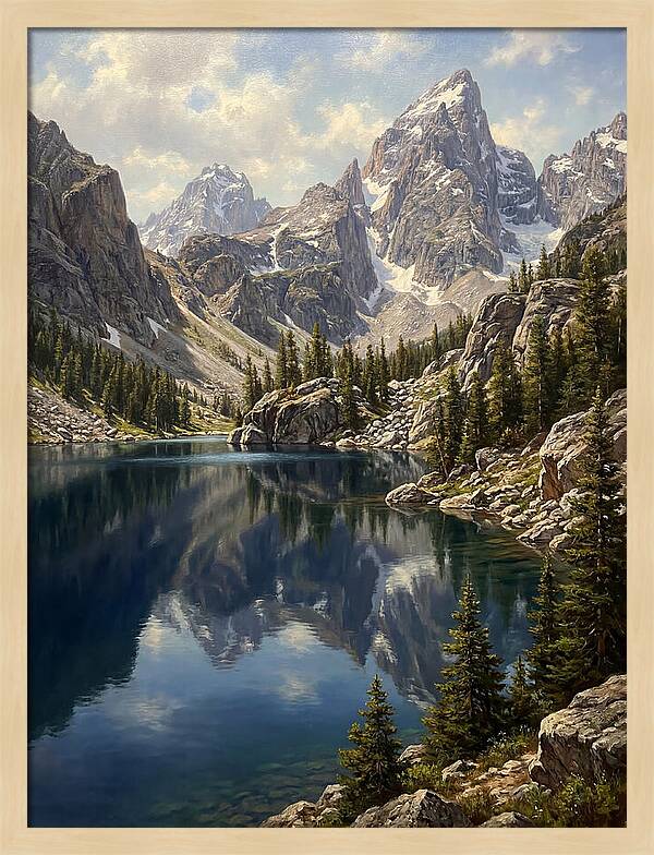 Mountain Tranquility In Reflection