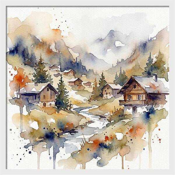 Mountain Village Tranquility
