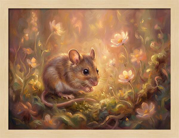Mouse Among Blossoms