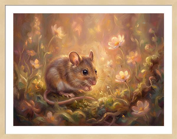 Mouse Among Blossoms