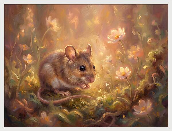 Mouse Among Blossoms