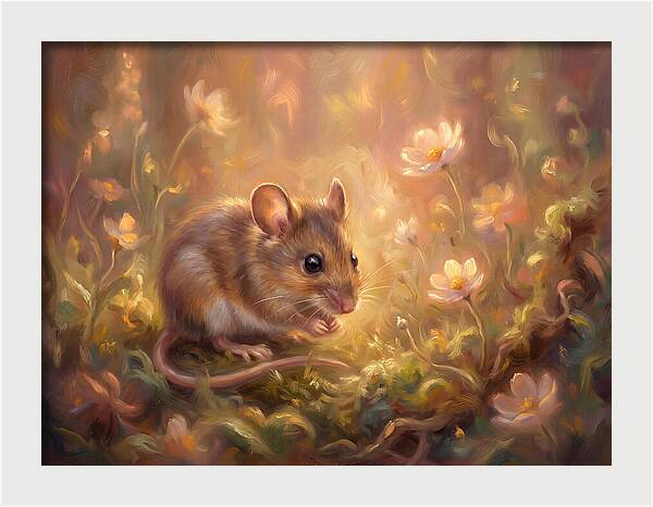 Mouse Among Blossoms