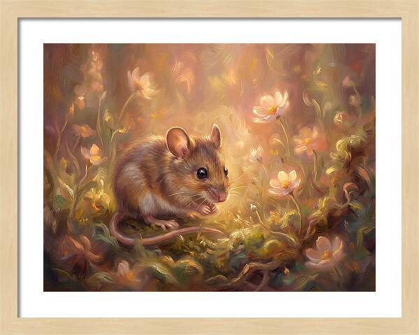 Mouse Among Blossoms