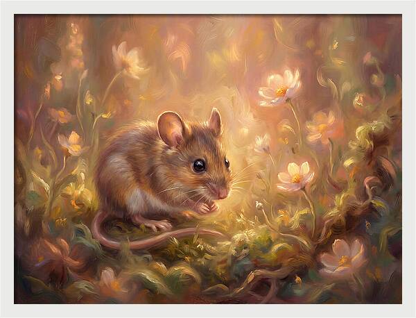Mouse Among Blossoms
