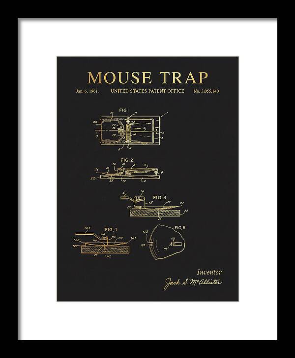 Mouse Trap Gold Patent Us3055140a