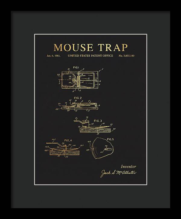 Mouse Trap Gold Patent Us3055140a