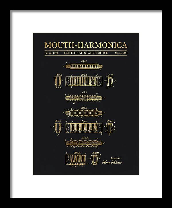 Mouth Harmonica Gold Patent Us653451a