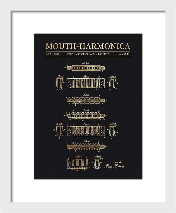 Mouth Harmonica Gold Patent Us653451a