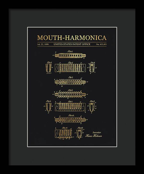 Mouth Harmonica Gold Patent Us653451a