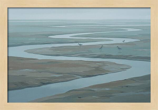 Mudflat Serenity At Low Tide