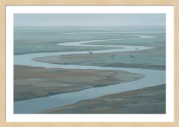 Mudflat Serenity At Low Tide