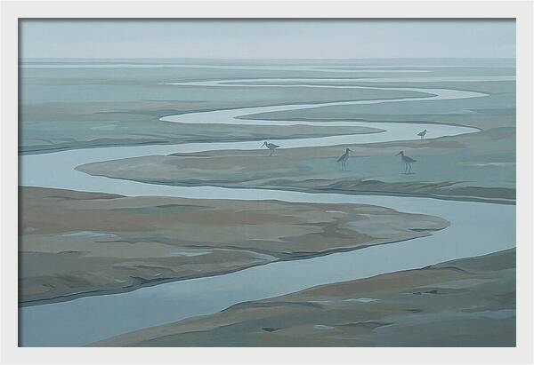 Mudflat Serenity At Low Tide