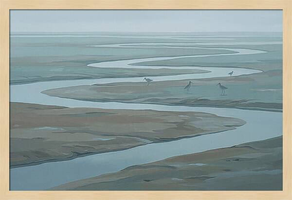 Mudflat Serenity At Low Tide
