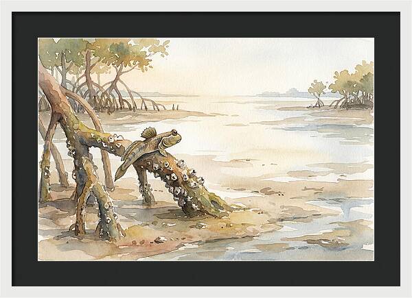 Mudskipper On Mangrove Root