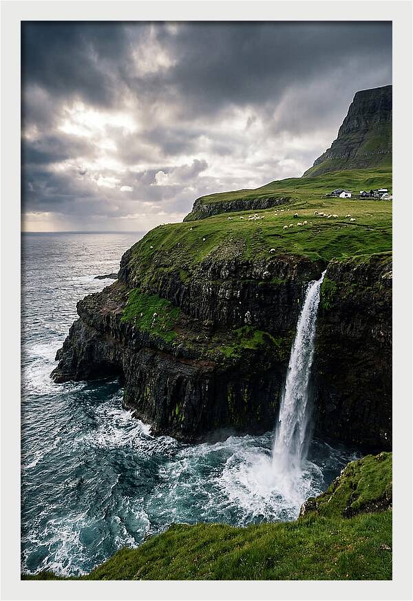 Mulafossur Waterfall Serenity