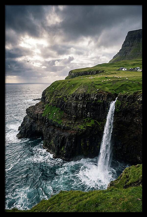 Mulafossur Waterfall Serenity