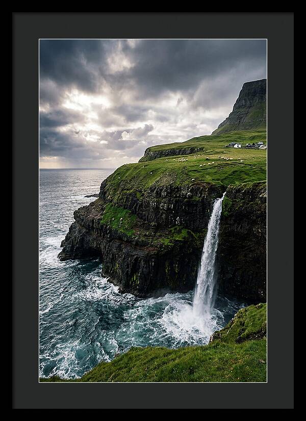 Mulafossur Waterfall Serenity
