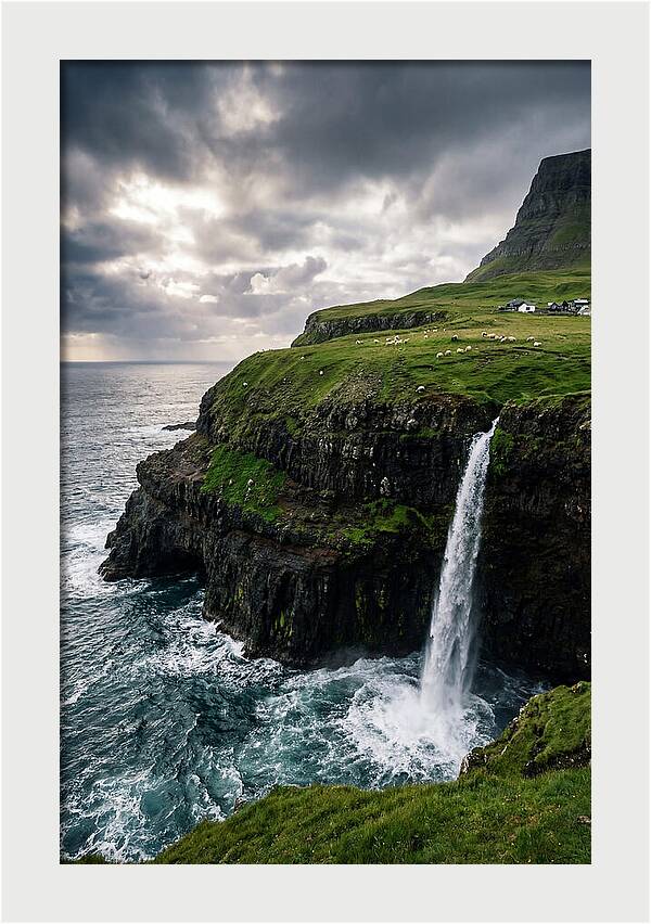 Mulafossur Waterfall Serenity