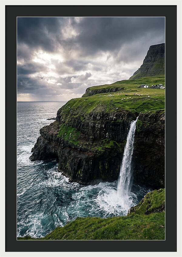 Mulafossur Waterfall Serenity
