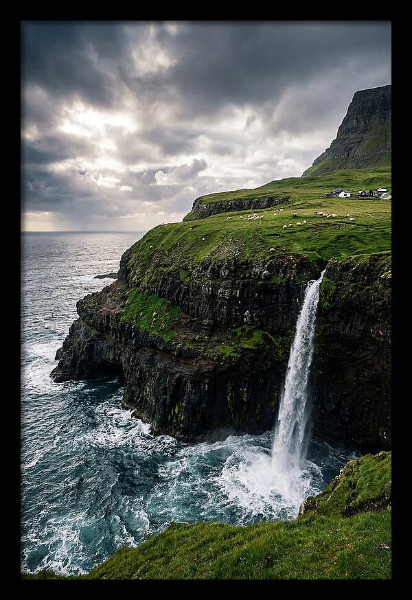 Mulafossur Waterfall Serenity