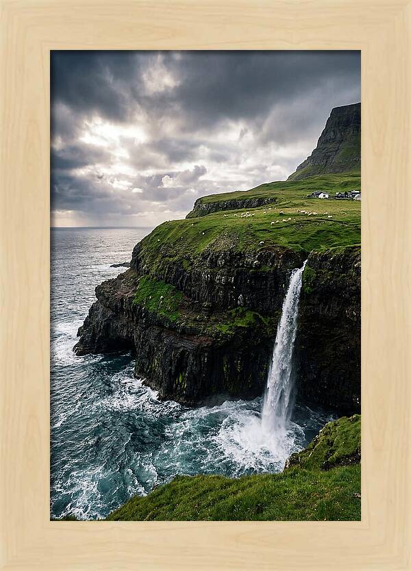 Mulafossur Waterfall Serenity