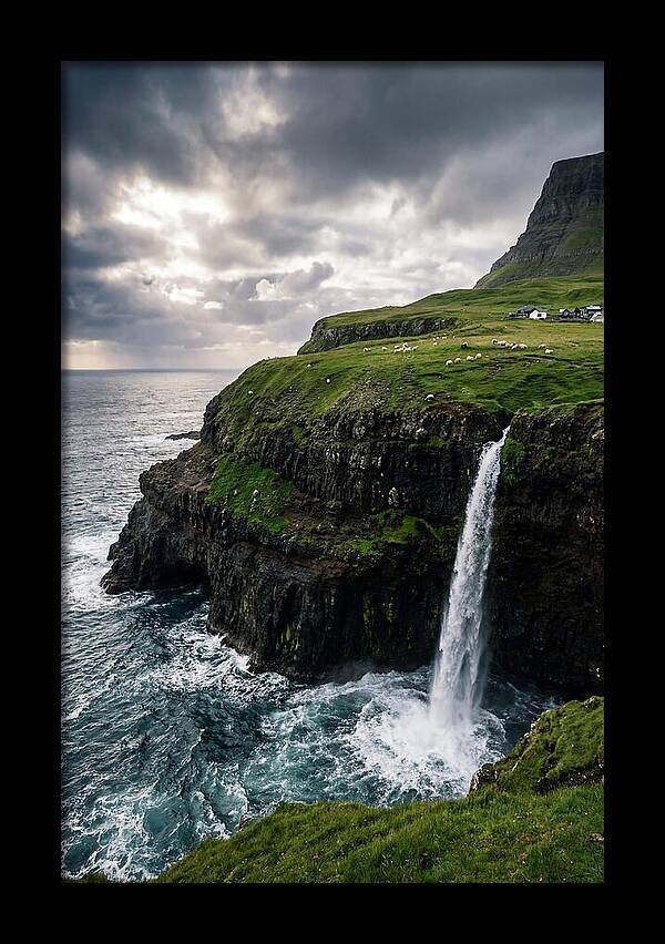 Mulafossur Waterfall Serenity