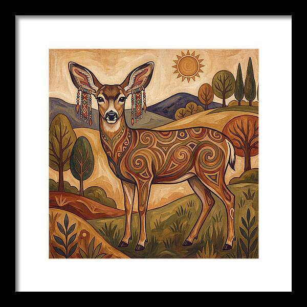 Mule Deer Folk Art