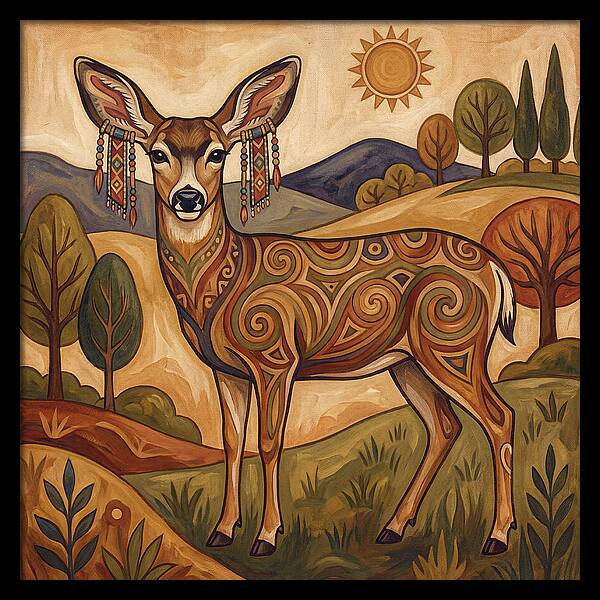 Mule Deer Folk Art