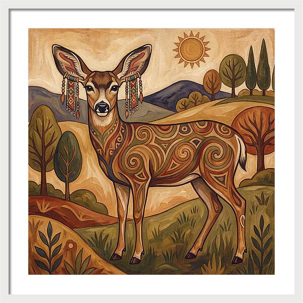 Mule Deer Folk Art